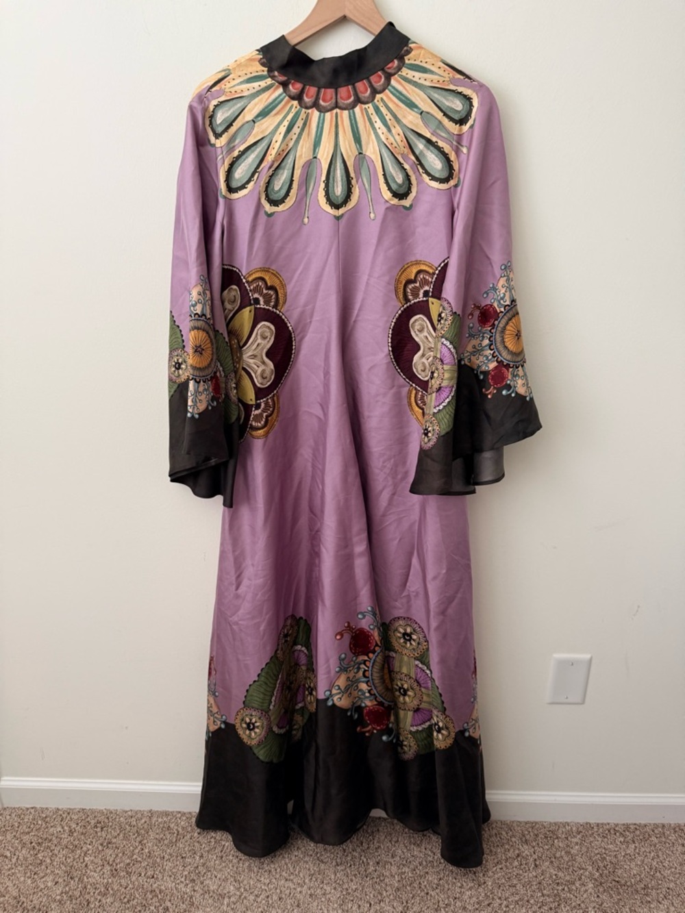 NWT La DoubleJ Magnifico Silk Maxi Long Dress Nucleus Placee Purple Size Small - Picture 5 of 11